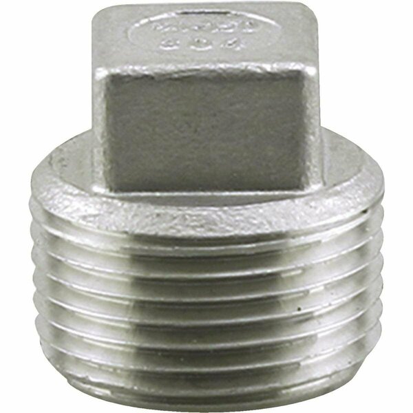 Plumbeeze PLUMB-EEZE 1/2 In. MIP Square Head Stainless Steel Plug U2-SSP-05